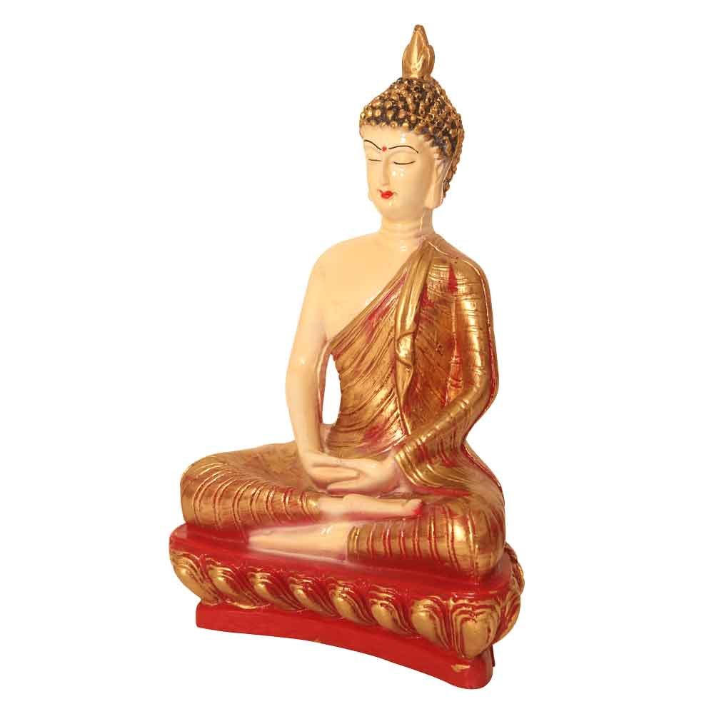 Lotus Buddha Sculpture 8.5 Inch ( 23 cm )