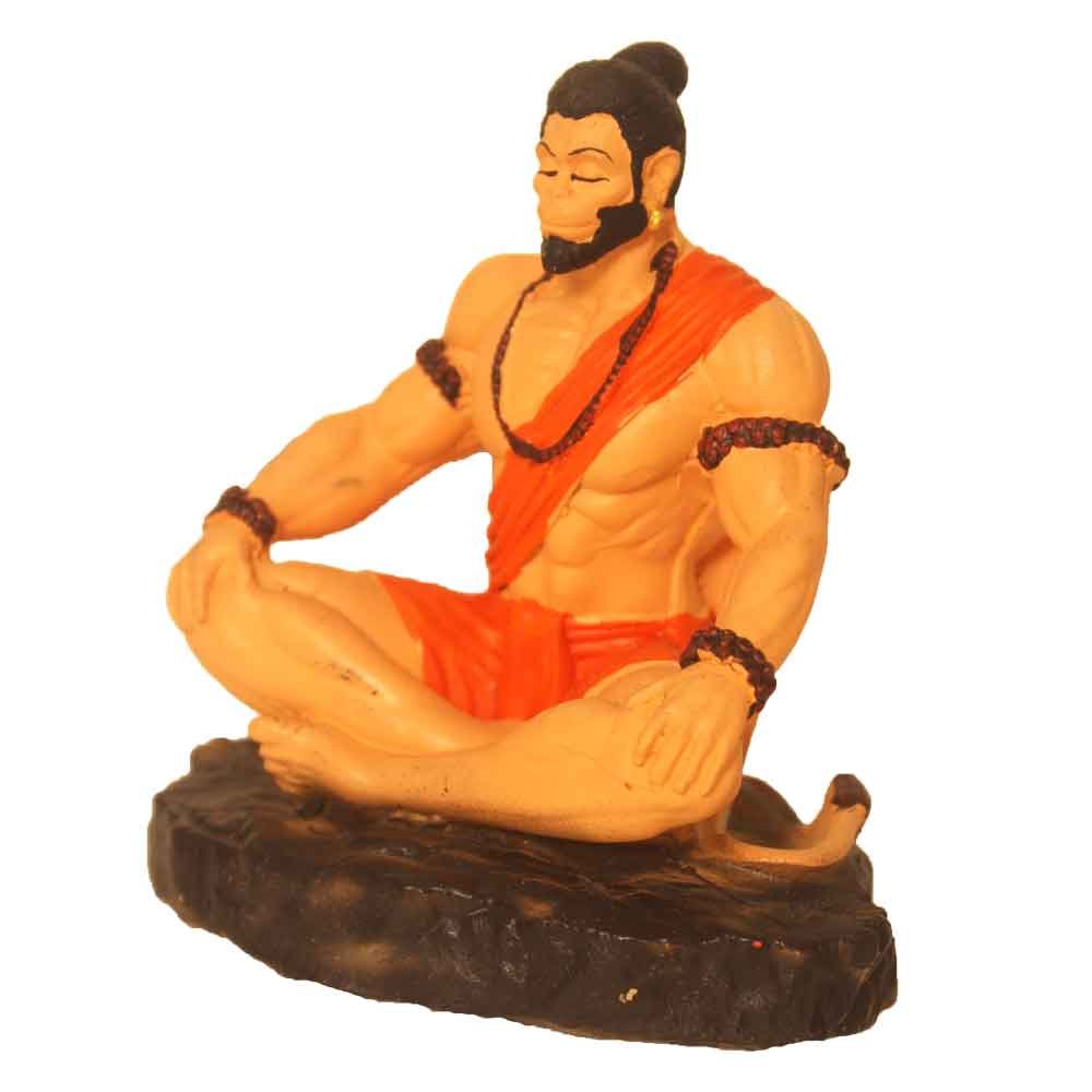 Meditation Hanuman Statue 4 Inch ( 10.5 cm )