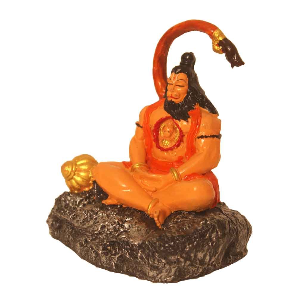 Tail Hanuman Half Round Idol 3.5 Inch ( 9.5 cm )