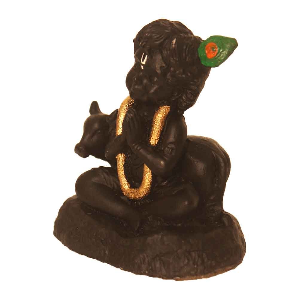 Krishna With Cow Statue 3.25 Inch ( 9 cm )