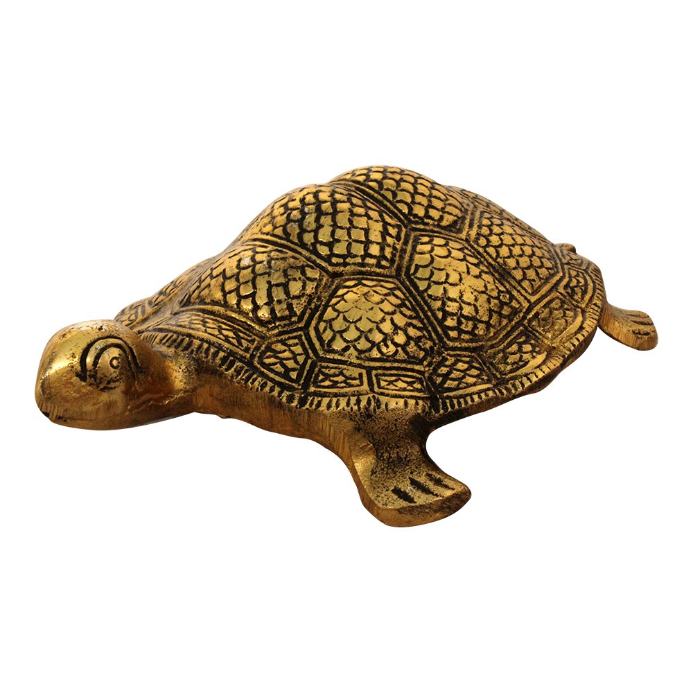 Cast Aluminium Tortoise Feng Shui Vastu Statue 7 Inch ( 18 cm )