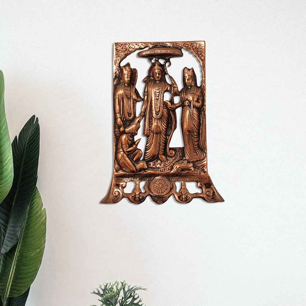 Ram Darbar Aluminium Metal Wall Hanging Sculpture 12 Inch ( 30.5 cm )