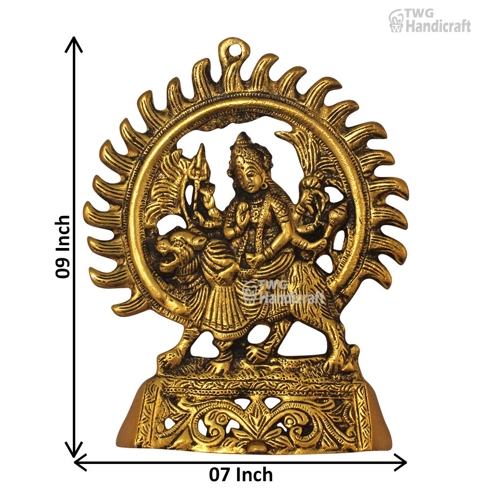 Manufacturer of Religious Metal Statue Durga Ma Metal Showpiece in Bul