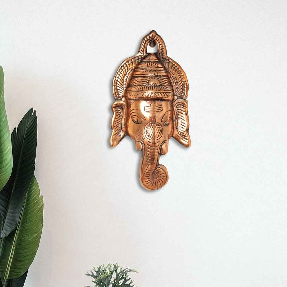 Cast Aluminium Ganesha Hanging Item 9 Inch ( 23 cm )