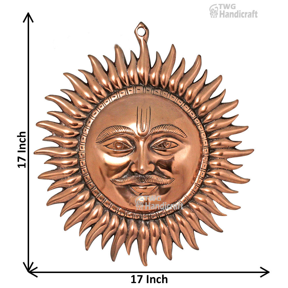 Religious Metal Statue Manufacturers in India Metal wall sun faces Man