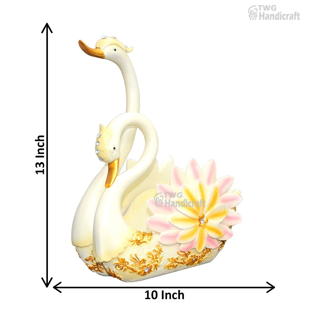 Manufacturer of Feng Shui Swan Couple Statue Home Decor Statue