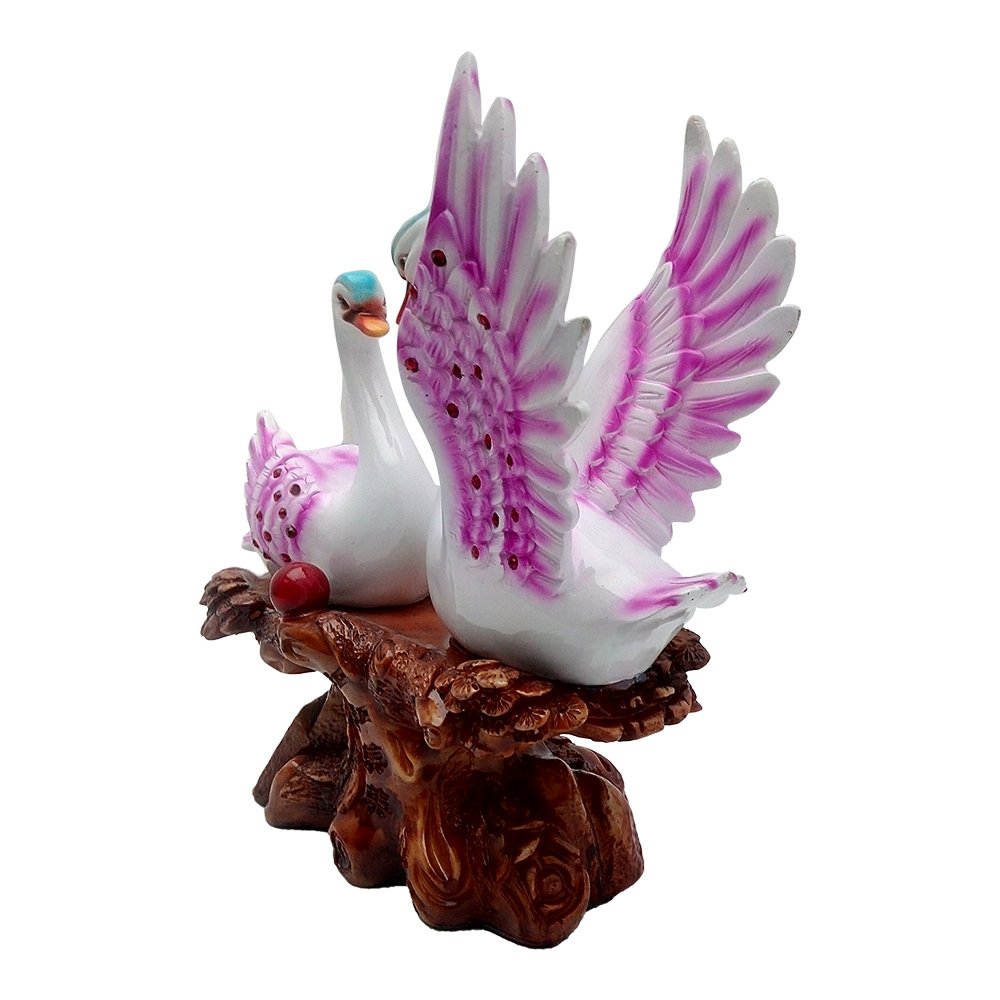 Love Couple Swan Statue Showpiece 12 Inch ( 30.5 cm )