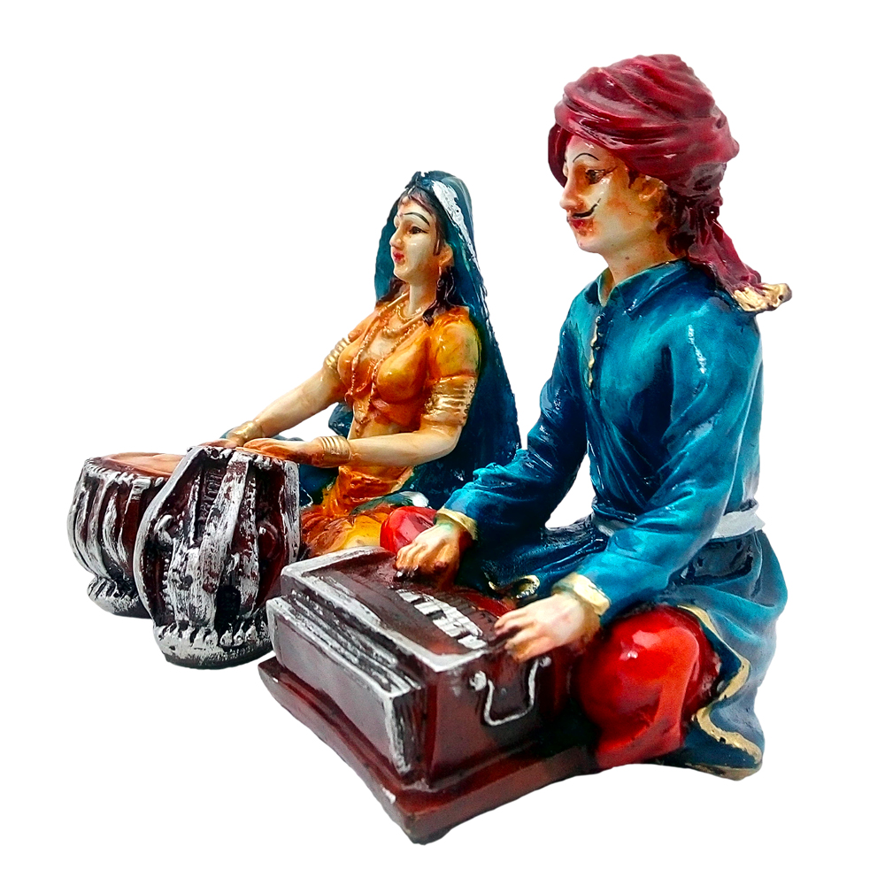 Musical Rajasthani Statue Sculpture 6 Inch