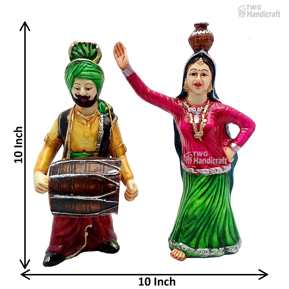 Indian Cultural Statue Manufacturers in Banglore Bhangra Party Group Showpiece