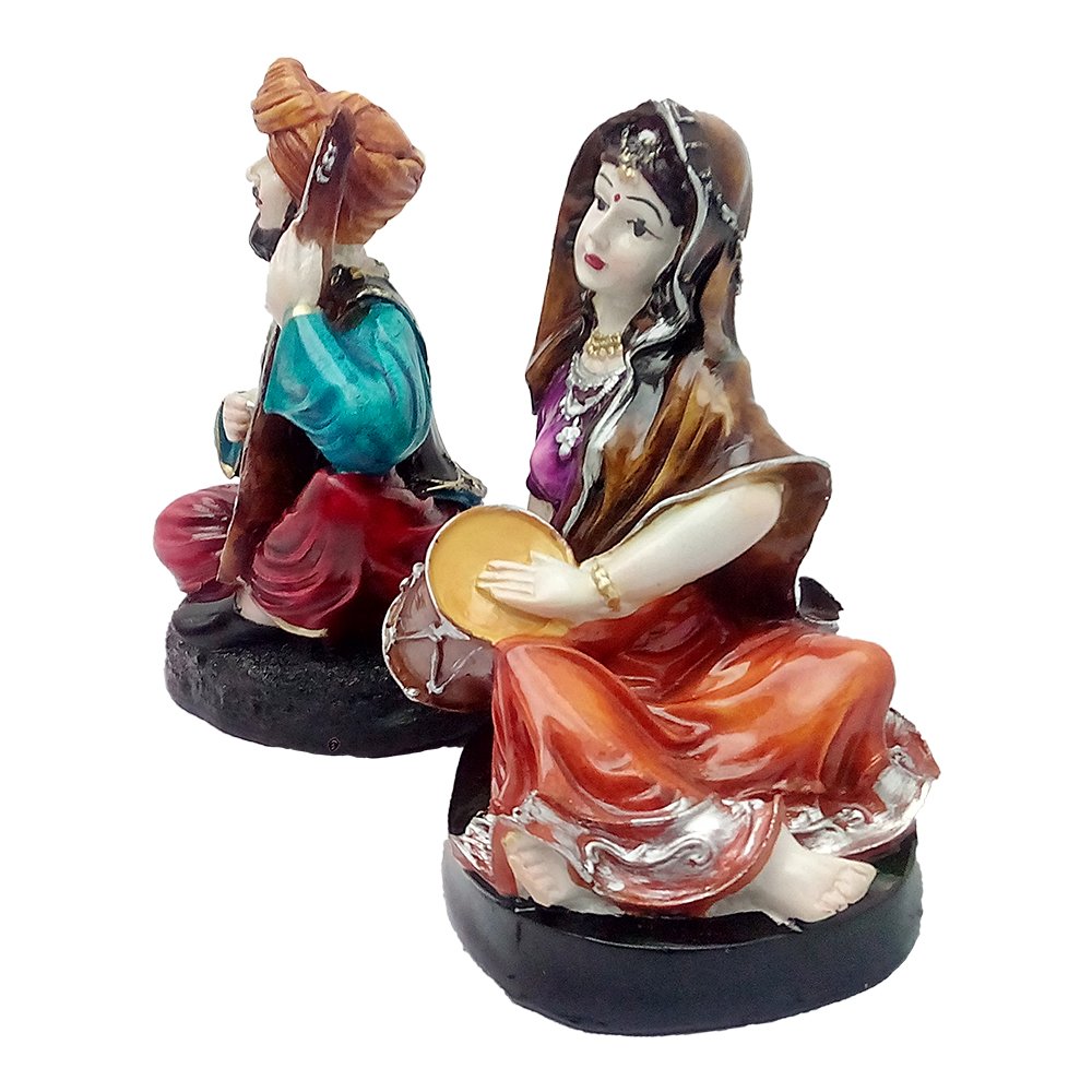 Traditional Couple Statue Sculpture 7 Inch ( 18 cm )