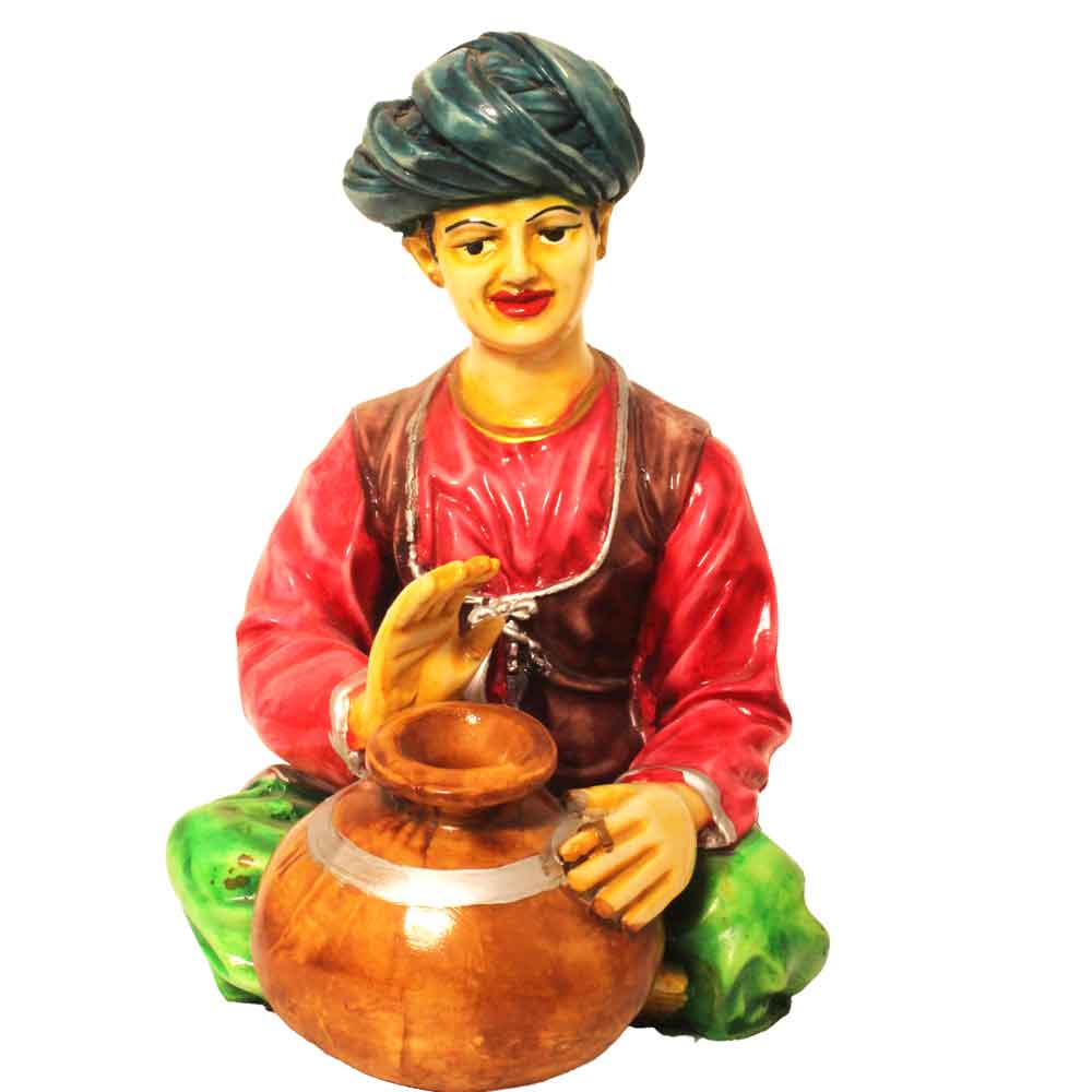 Handicraft Musical Man Statue Showpiece 12 Inch