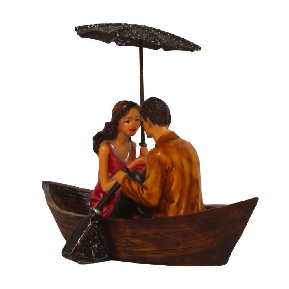 Boat Couple Statue Couple Gift 7 Inch ( 18 cm )