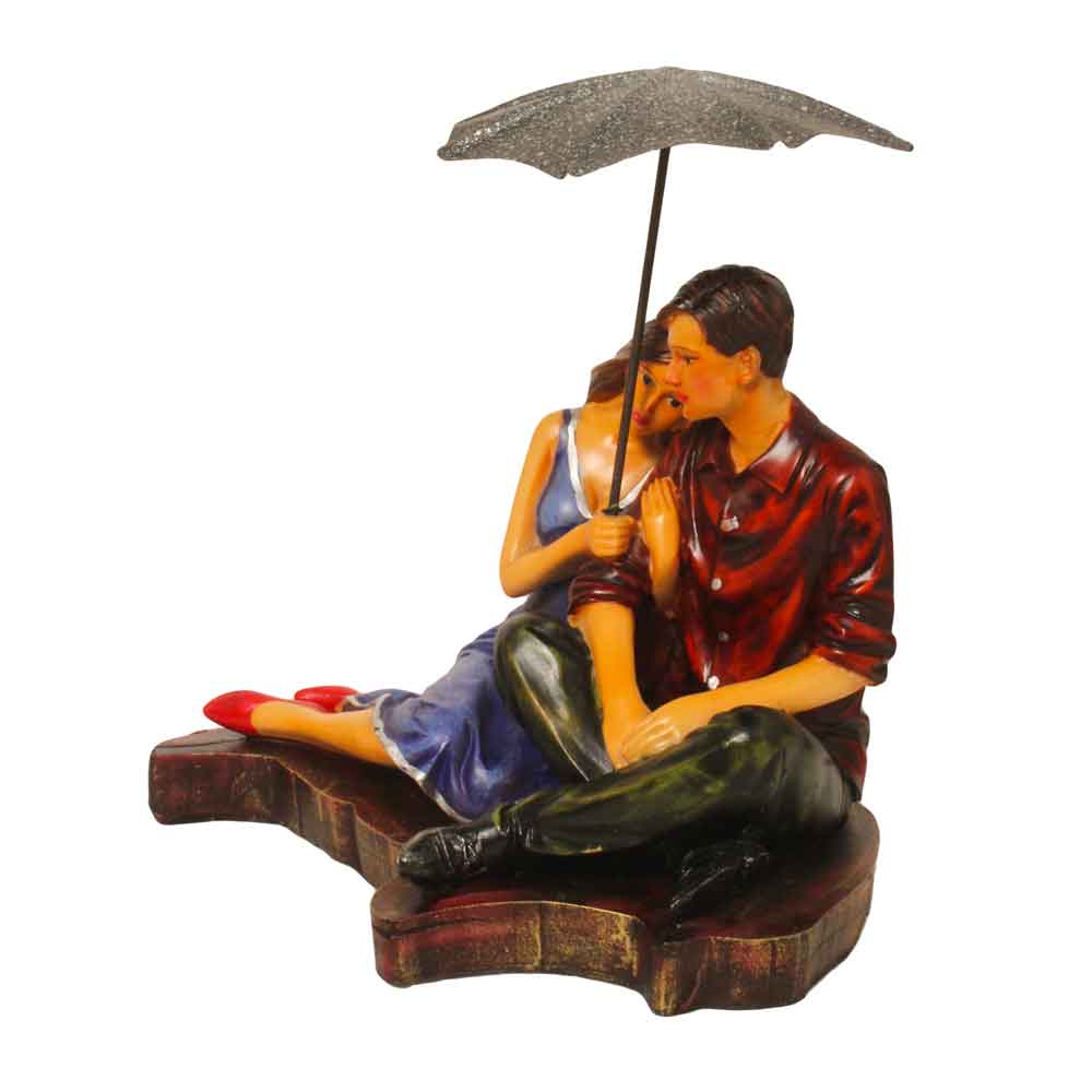 Sitting Couple Statue Couple Gift 7.25 Inch