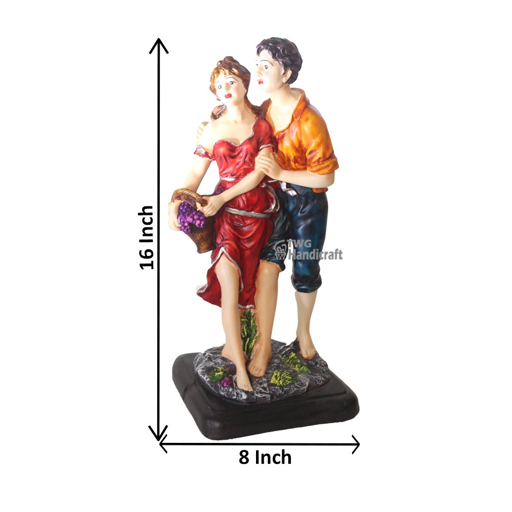 Polyresin Couple Figurine Statue Manufacturers in Chennai | Antique Look Couple Statue