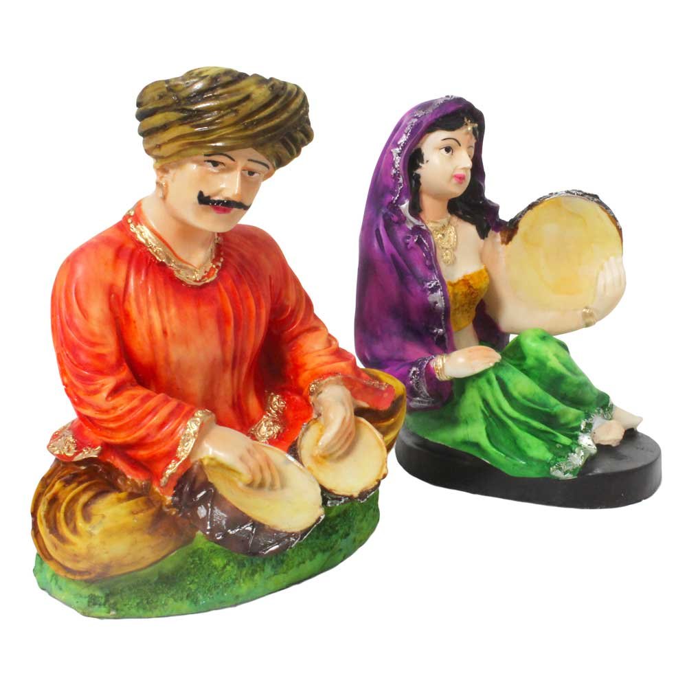 Musical Rajasthani Cultural Statue 7 Inch ( 18 cm )