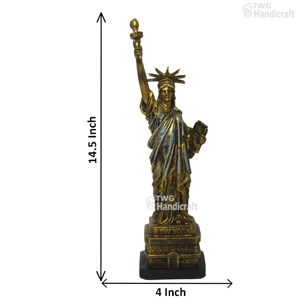 Handicraft Statue of Liberty Antique Decorative Statue 14.5 Inch