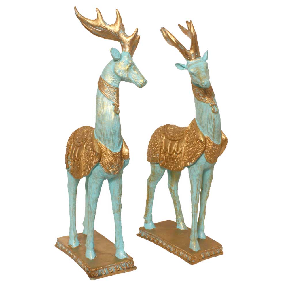 Deer Pair Statue Showpiece 16 Inch