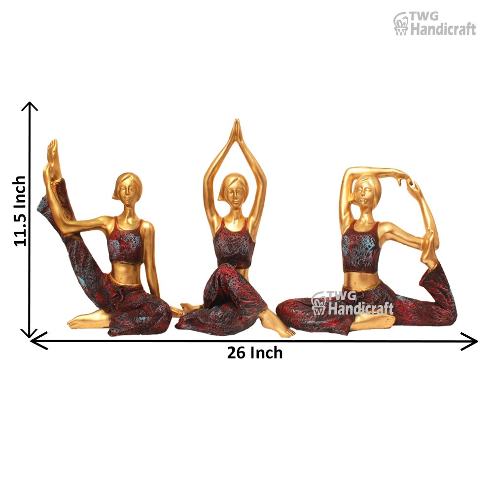 Manufacturer of Decorative Statue Yoga Lady | Home Decor Showpiece