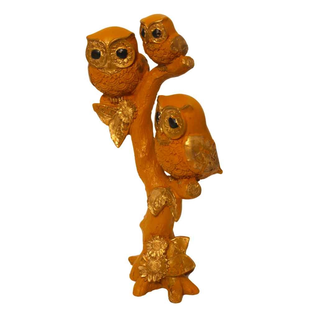 Handicraft Family Owl Statue 11 Inch ( 28 cm )