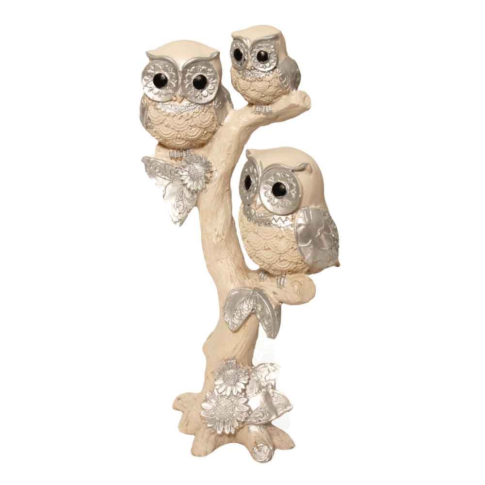 Home Decor Couple Owl Statue 11 Inch ( 28 cm )