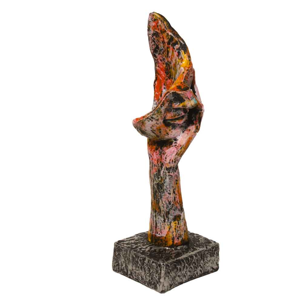 Modern Art Half Face Statue Handicraft Figurine 11.25 Inch
