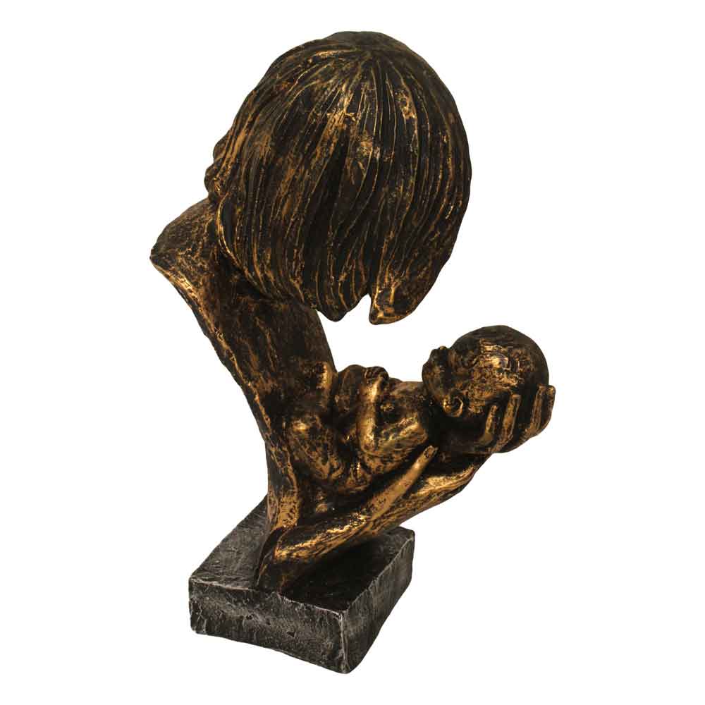 Modern Art Baby Mother Statue Handicraft Figurine 13.5 Inch