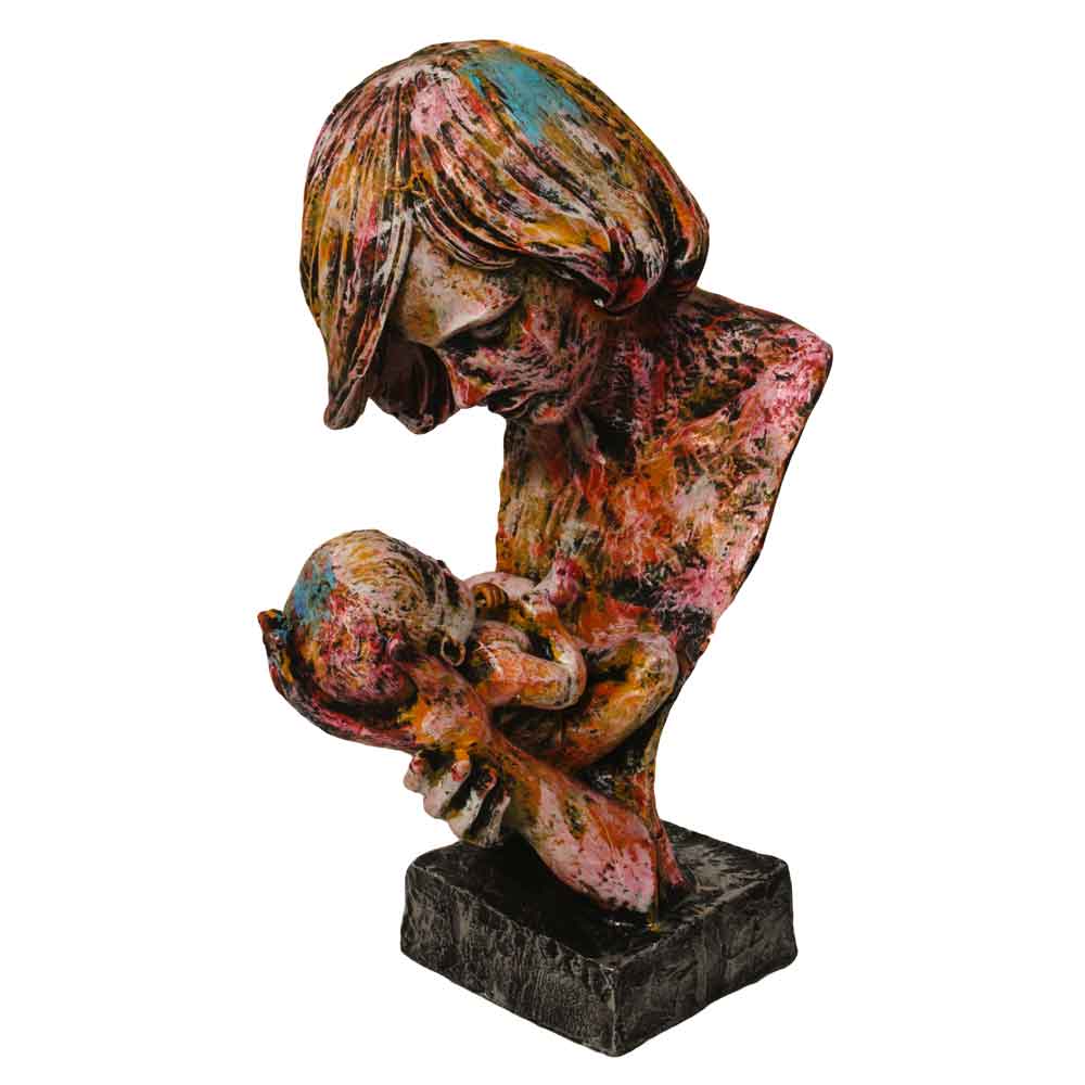 Modern Art Baby Mother Statue Handicraft Showpiece 13.5 Inch