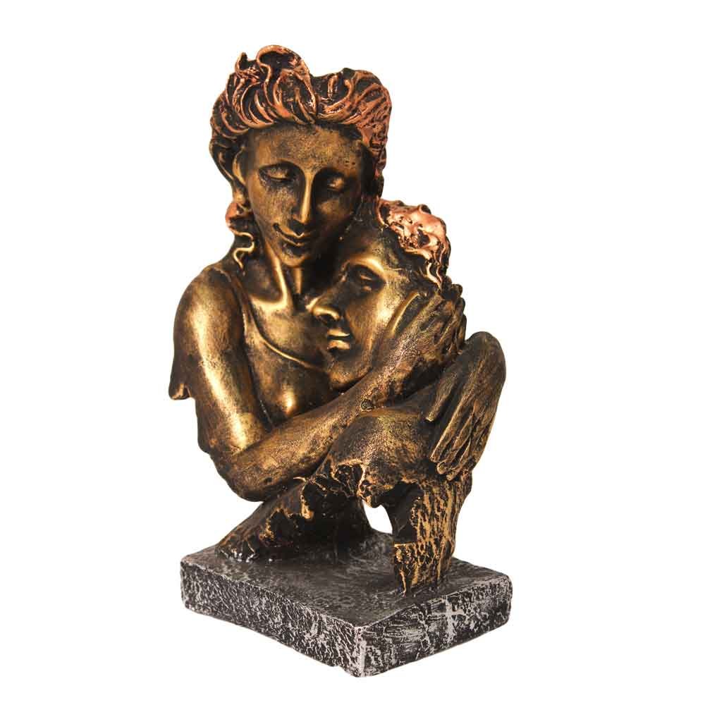 Modern Couple Statue Antique Finish 9.5 Inch