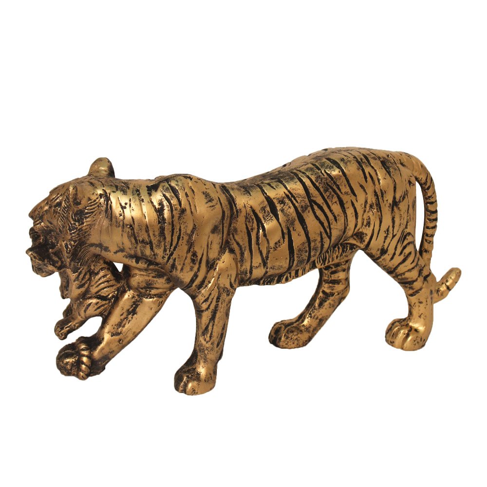 Baby in Mouth Lion Statue 6.5 Inch ( 17 cm )
