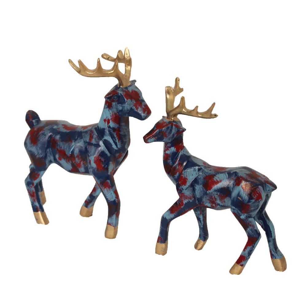 Pair of Deer Statue Showpiece 7 Inch ( 18 cm )