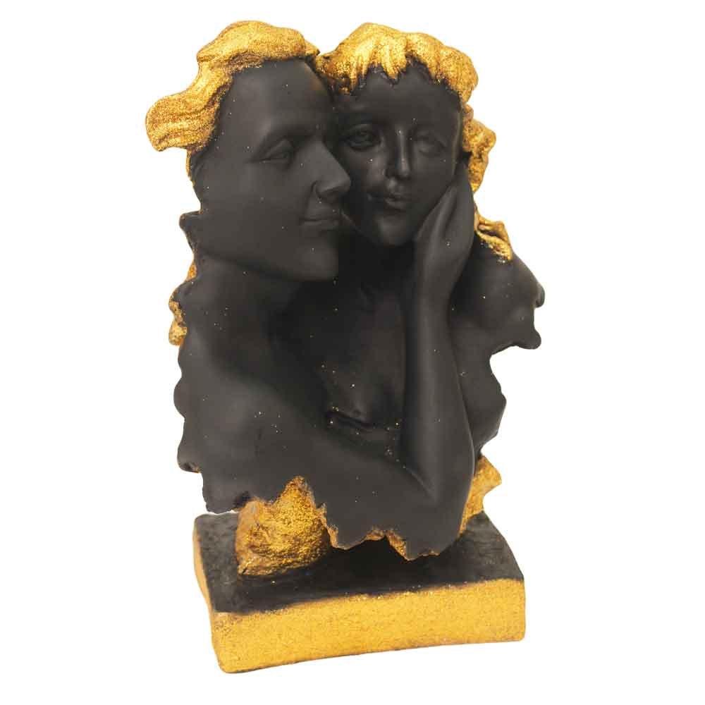 Modern Couple Face Look Statue Showpiece 9 Inch