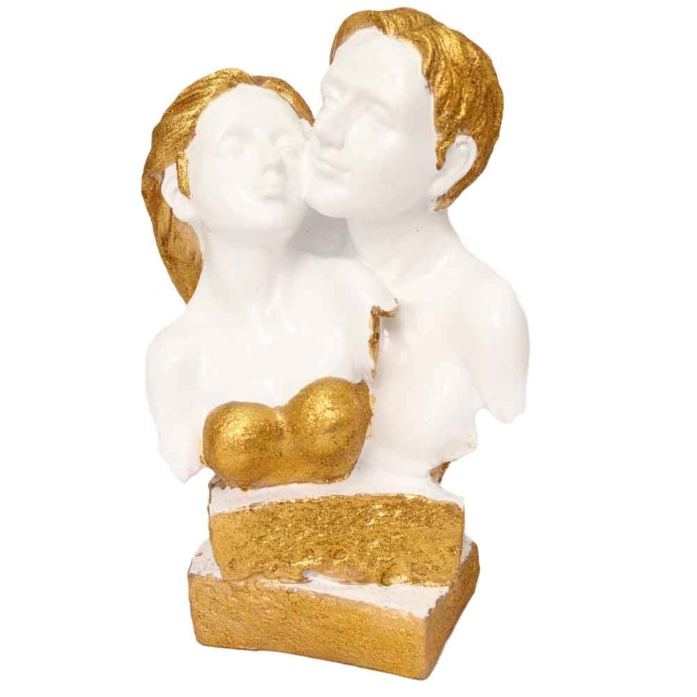 Modern Couple Face Look Statue Showpiece 10.5 Inch ( 27 cm )
