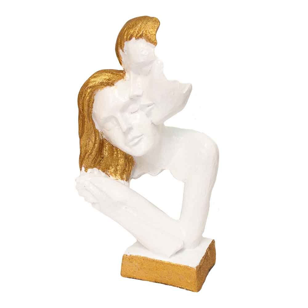 Modern Couple Face Look Statue Showpiece 11.25 Inch ( 29 cm )