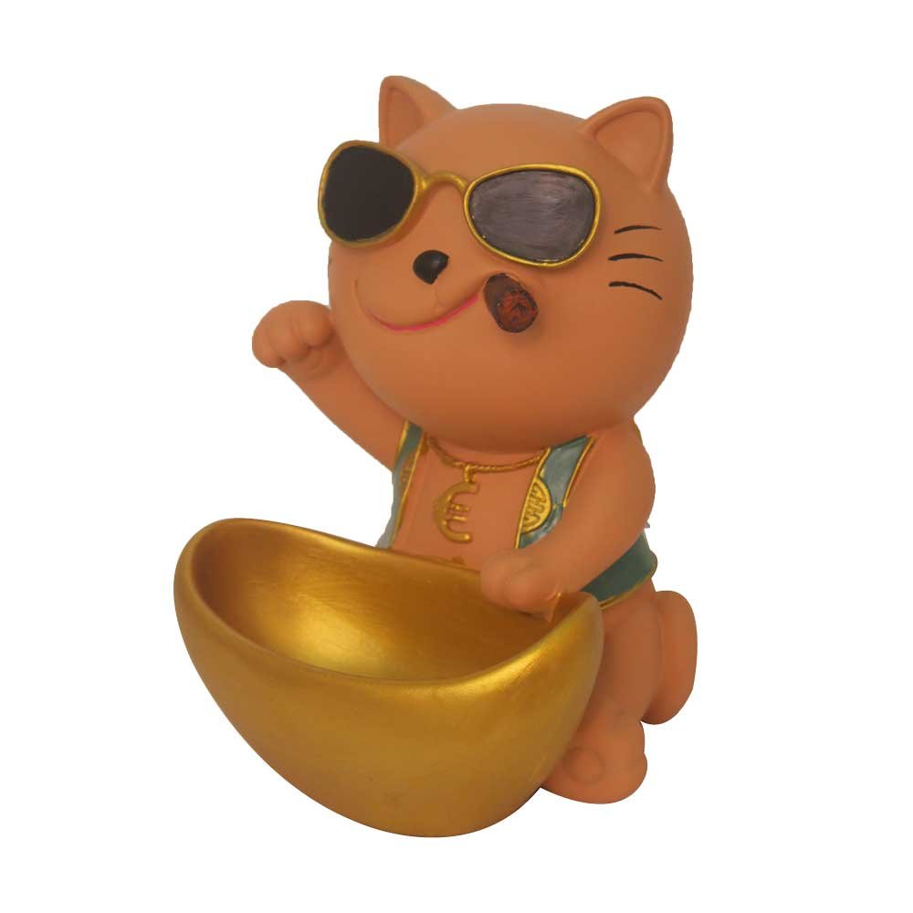 Home Decor Shigar Cat Showpiece 10 Inch ( 25.5 cm )