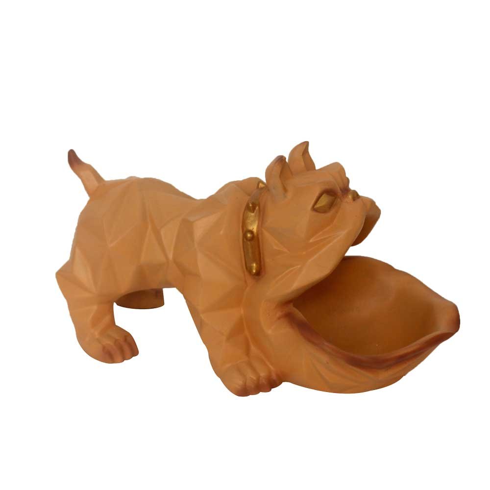 Decorative Big Mouth Dog Statue 6.5 Inch ( 17 cm )