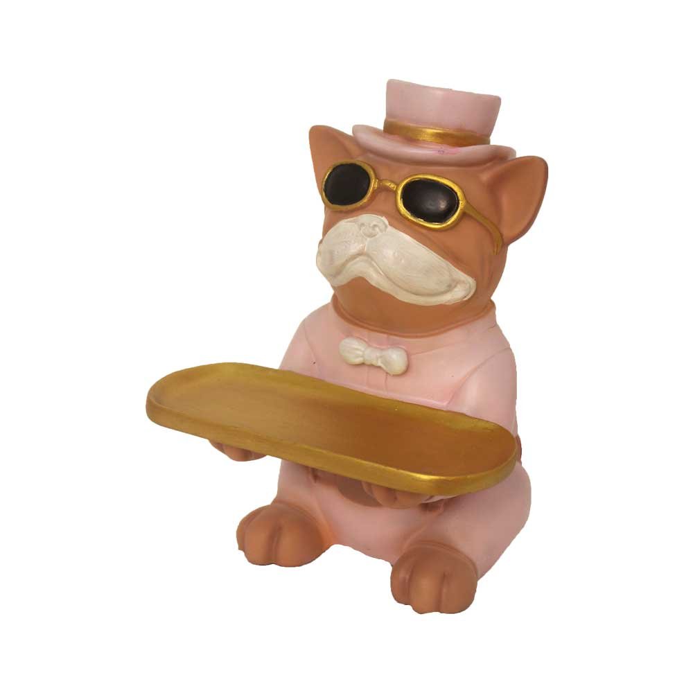 Decorative Plate Dog Figurine 10 Inch ( 25.5 cm )