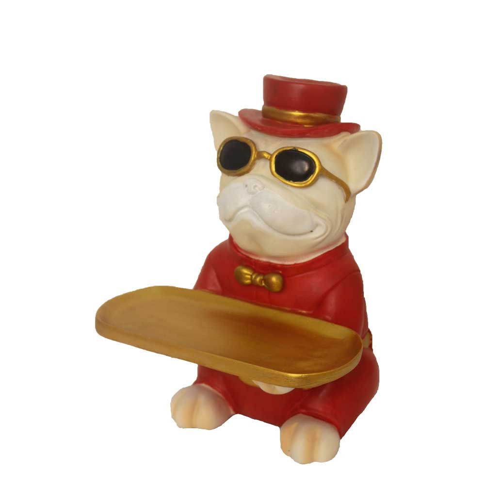 Decorative Plate Dog Figurine 10 Inch ( 25.5 cm )