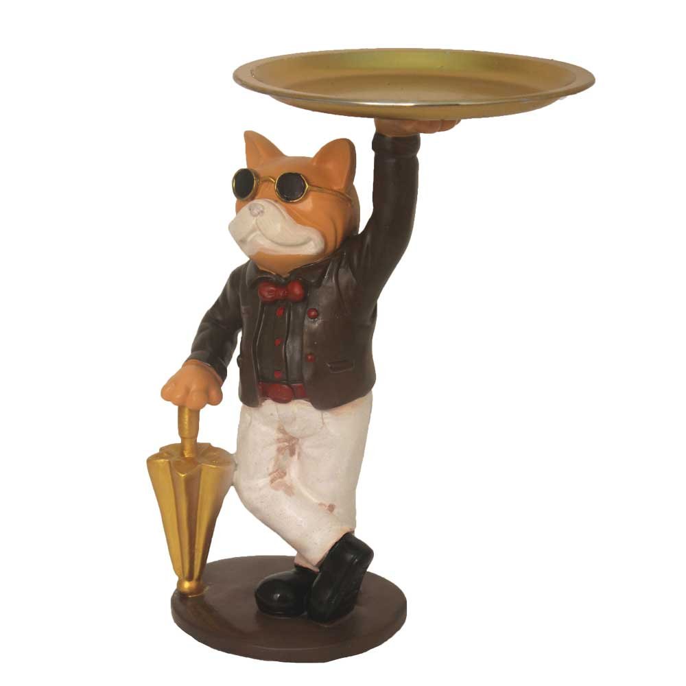 Handicraft Decorative Chatri Dog Statue 10 Inch ( 25.5 cm )