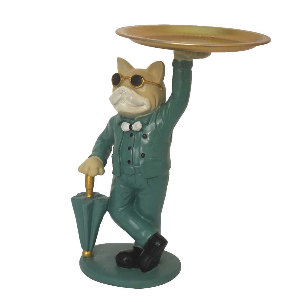 Handicraft Decorative Chatri Dog Statue 10 Inch ( 25.5 cm )