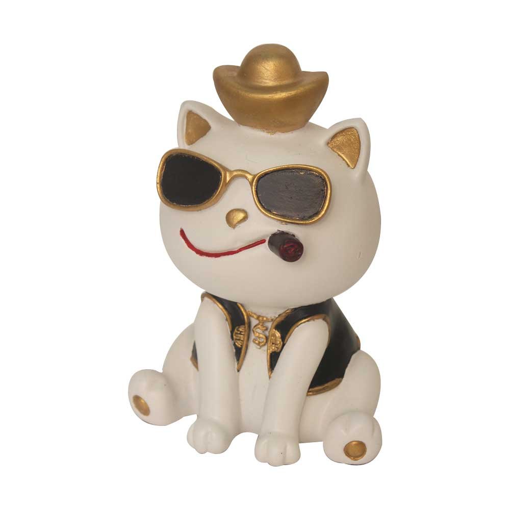 Home Decor Attitude Cat Showpiece 8 Inch ( 20.5 cm )
