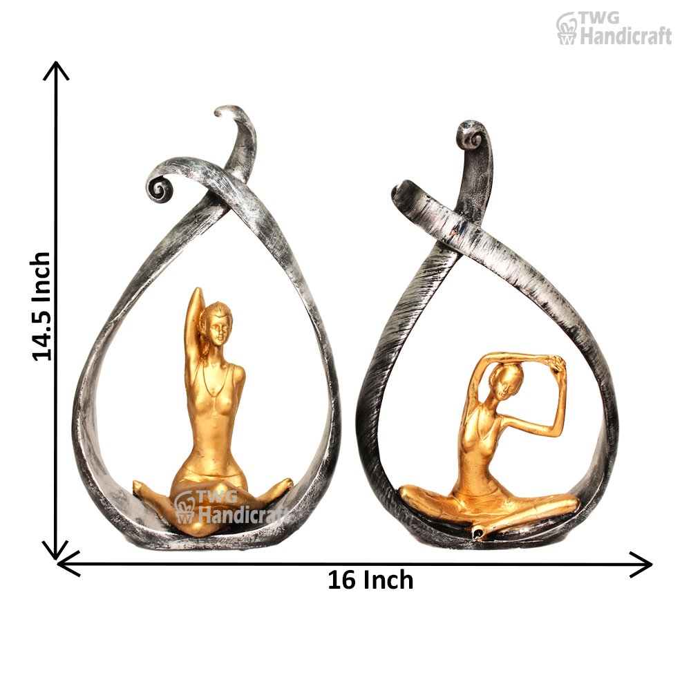 Manufacturer of Indian Culture Sculpture Handicraft Yoga Lady Showpiece