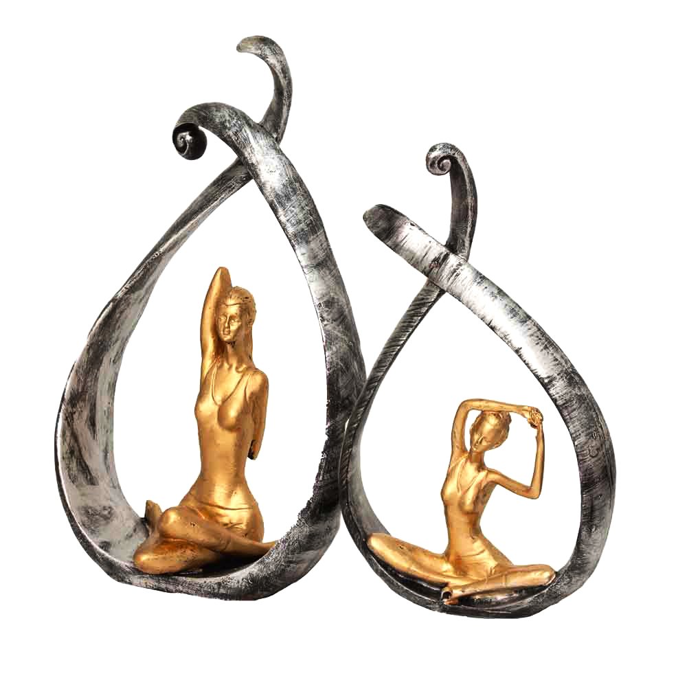 Decorative Yoga Lady Statue Showpiece 14.5 Inch ( 37 cm )