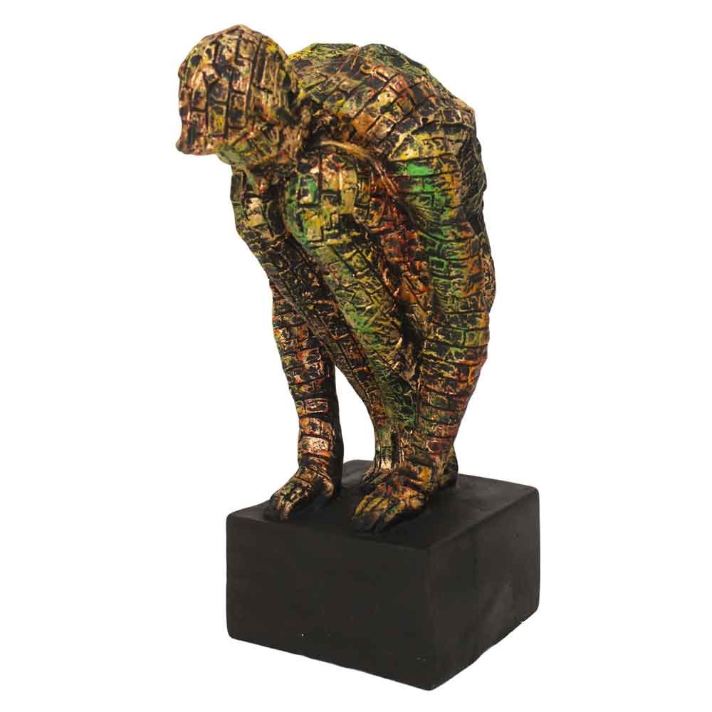 Auntique Modern Art Man Statue 12 Inch ( 30.5 cm )