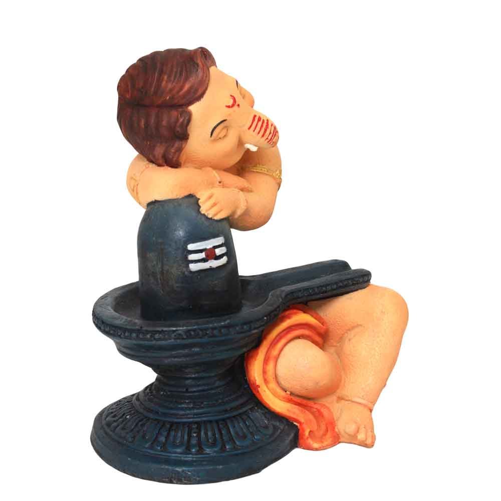 Shivling Ganesha Statue 8.5 Inch ( 22 cm )
