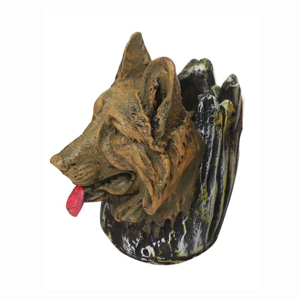 Wolf Pen Stand Showpiece 5.5 Inch ( 14 cm )