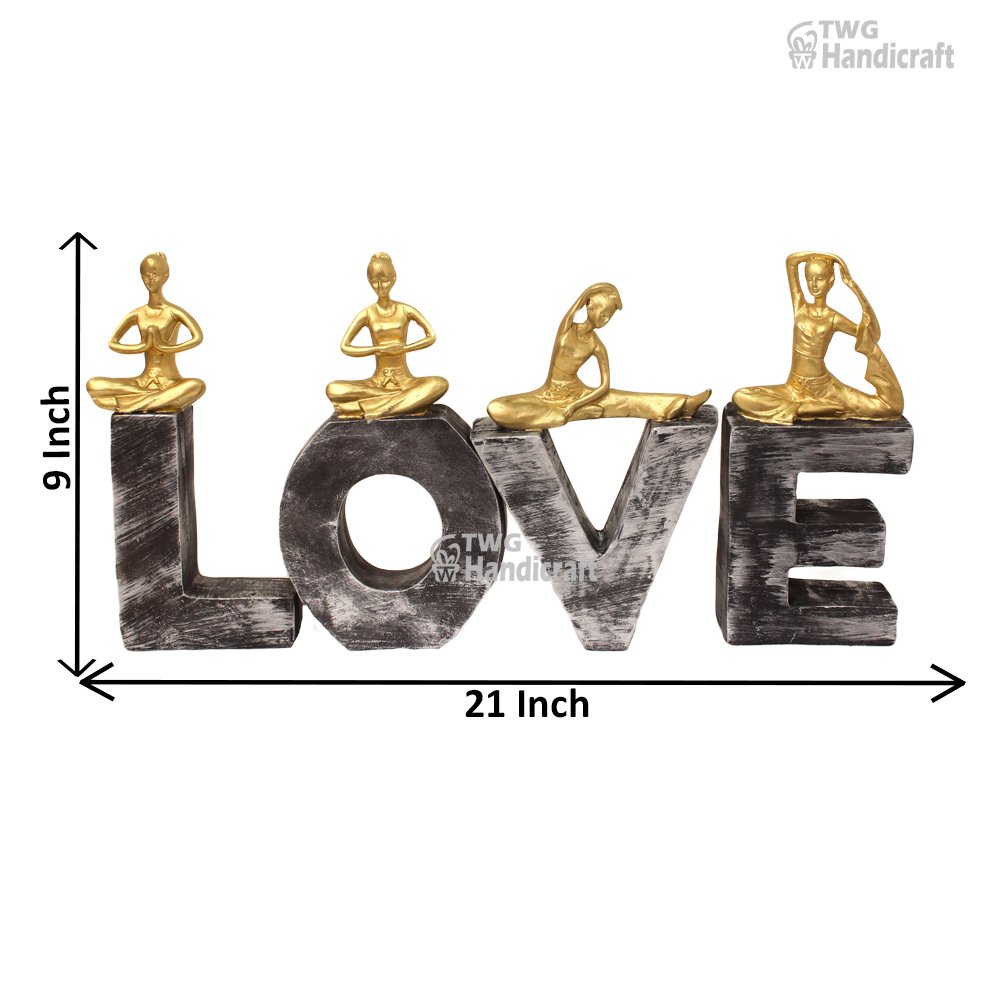 Manufacturer of Love Yoga Showpiece | Home Decor Showpiece Supplier