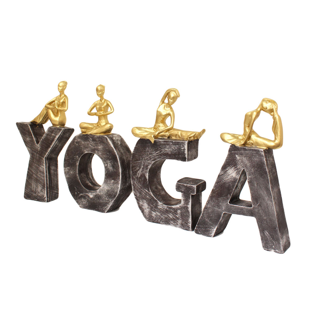 Decorative Yoga Lady Statue Showpiece 9 Inch