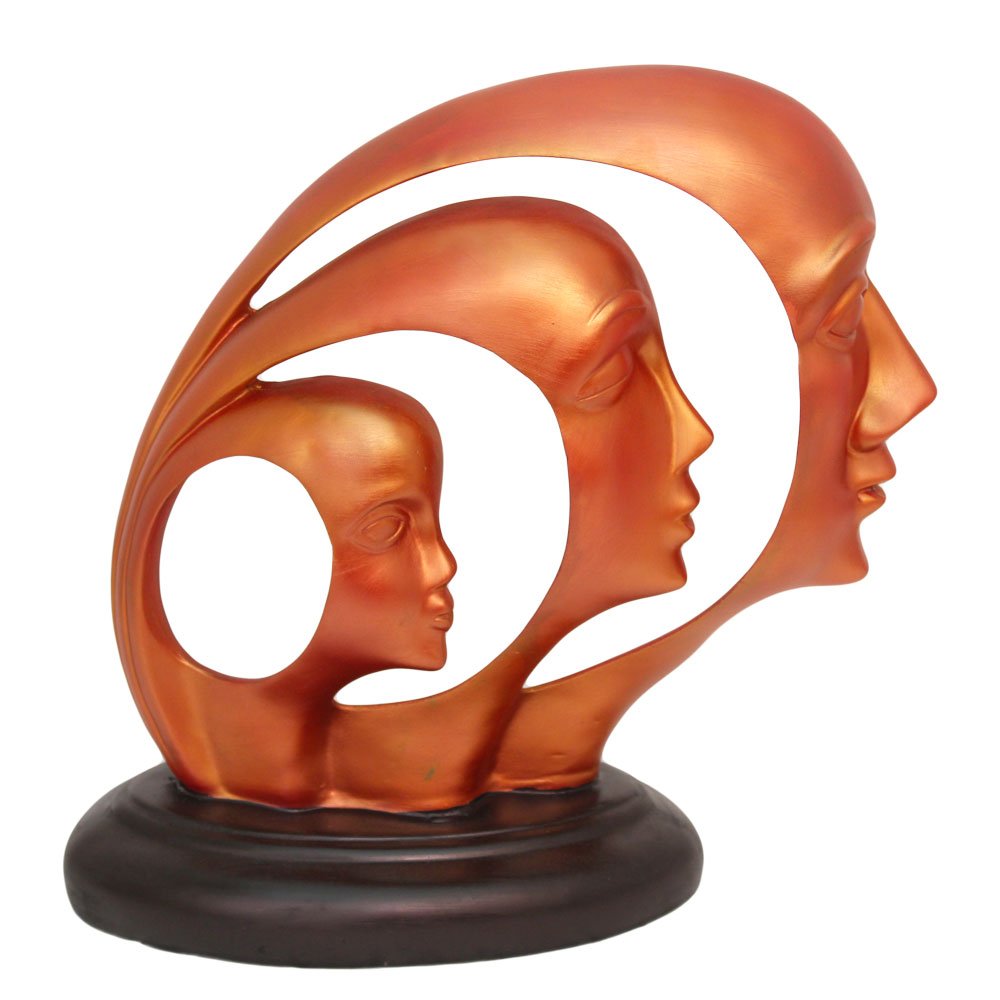 Madern Art 3 Face Sculpture 11.5 Inch ( 29.5 cm )