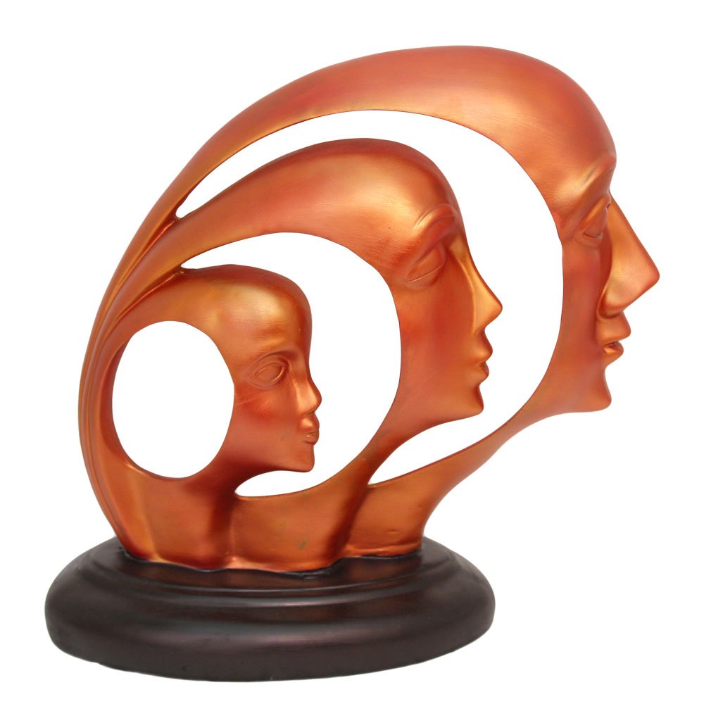 Madern Art 3 Face Sculpture 11.5 Inch