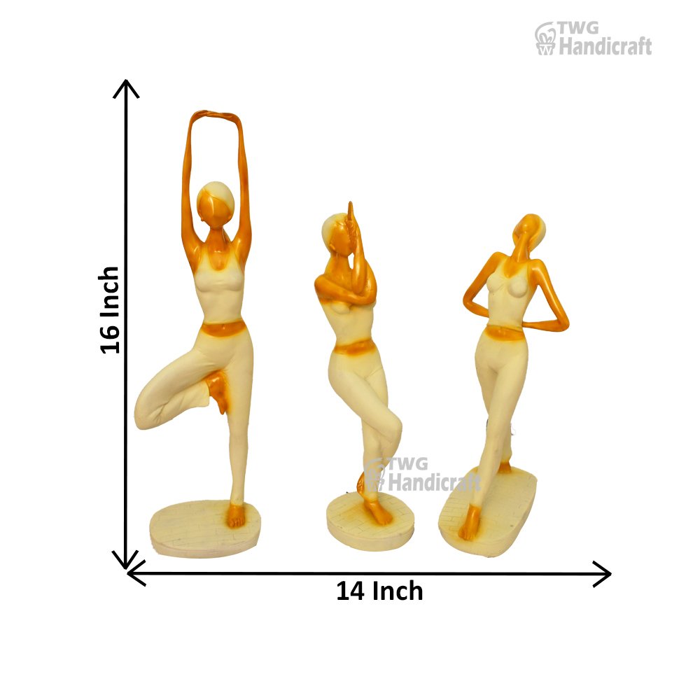 Indian Culture Sculpture Manufacturers in Meerut Handicraft Yoga Lady 